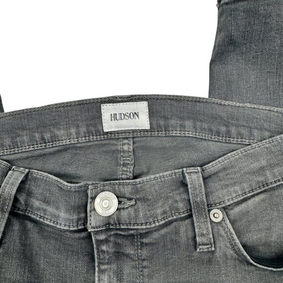 Hudson Krista Super Skinny Low-Rise Gray Distressed Wash Jeans Women's Size 28 - Picture 6 of 8